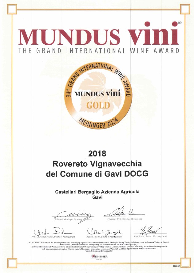 Rovereto gold medal 